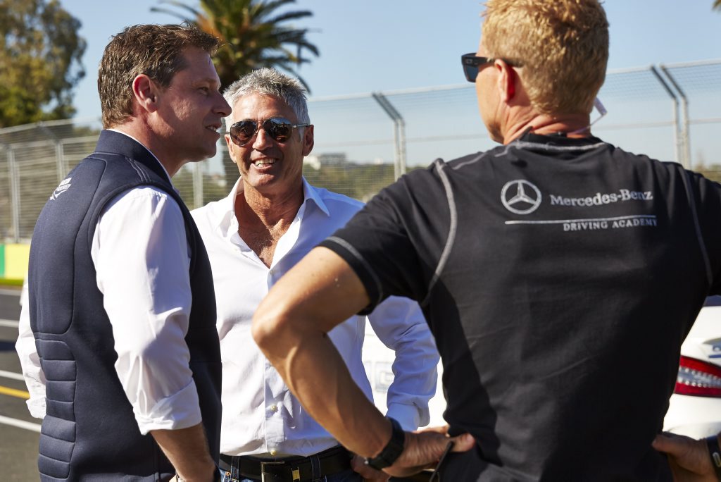 Mick Doohan prepares to cut some laps. Mick Doohan prepares to cut some laps.